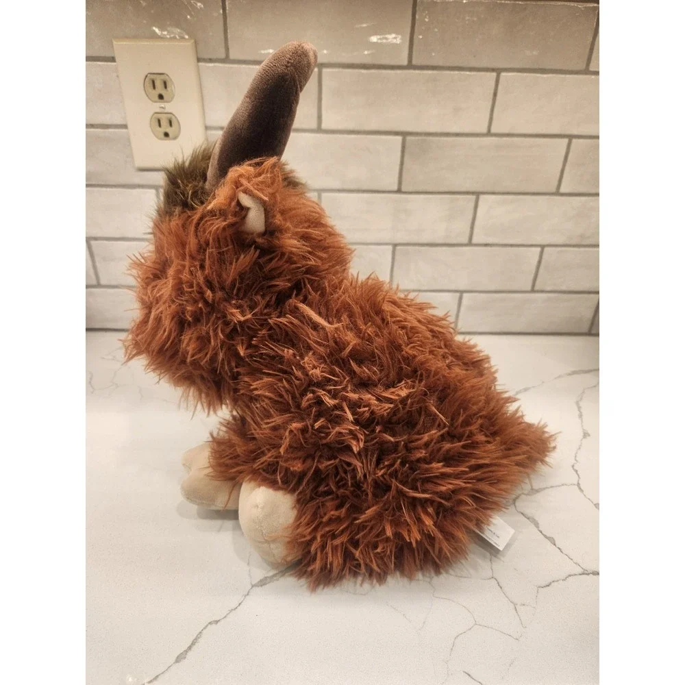 Walmart Long‎ Hair Brown Bull Highland Steer Cow Horns Stuffed Animal 14